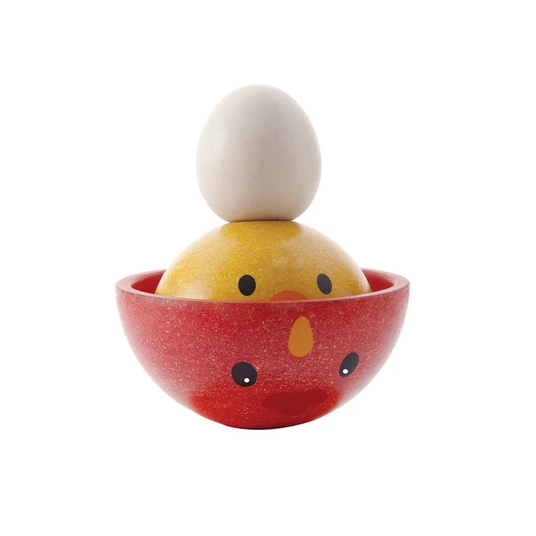 PlanToys Chicken Nesting poule à empiler bois 4 pièces