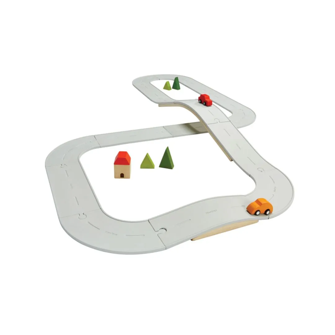 PlanToys Rubber Road & Rail Grand Circuit Souple 26 pièces