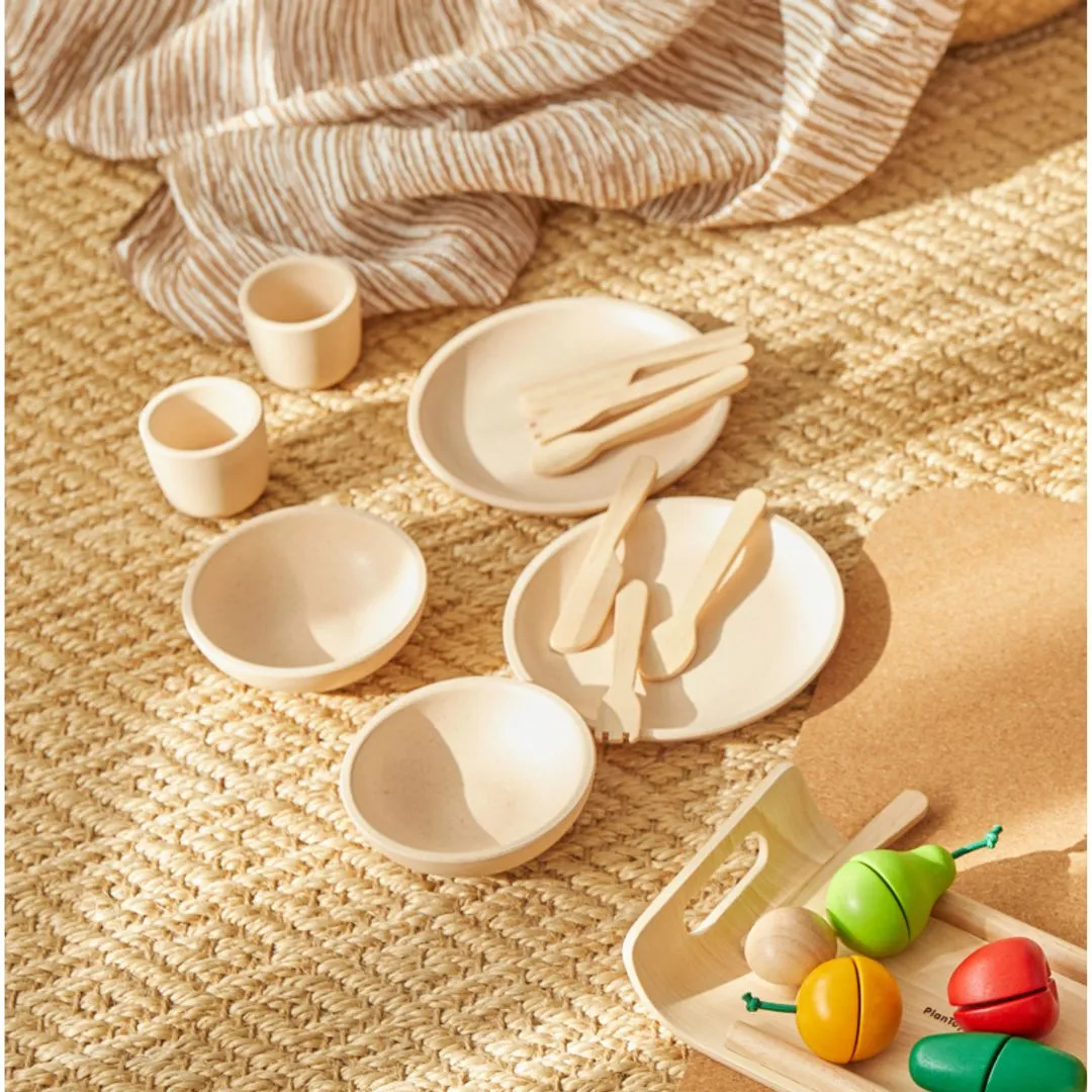 PlanToys Tableware Set dinette bois 12 pièces