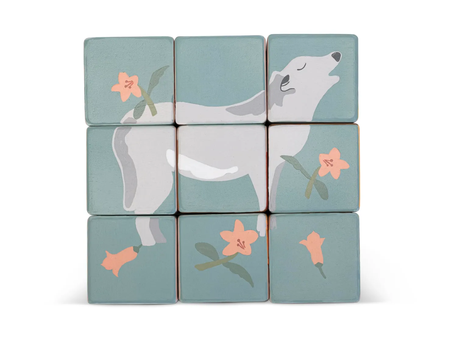 Sevi Dolomiti 87857 puzzle bois animaux rose rouge