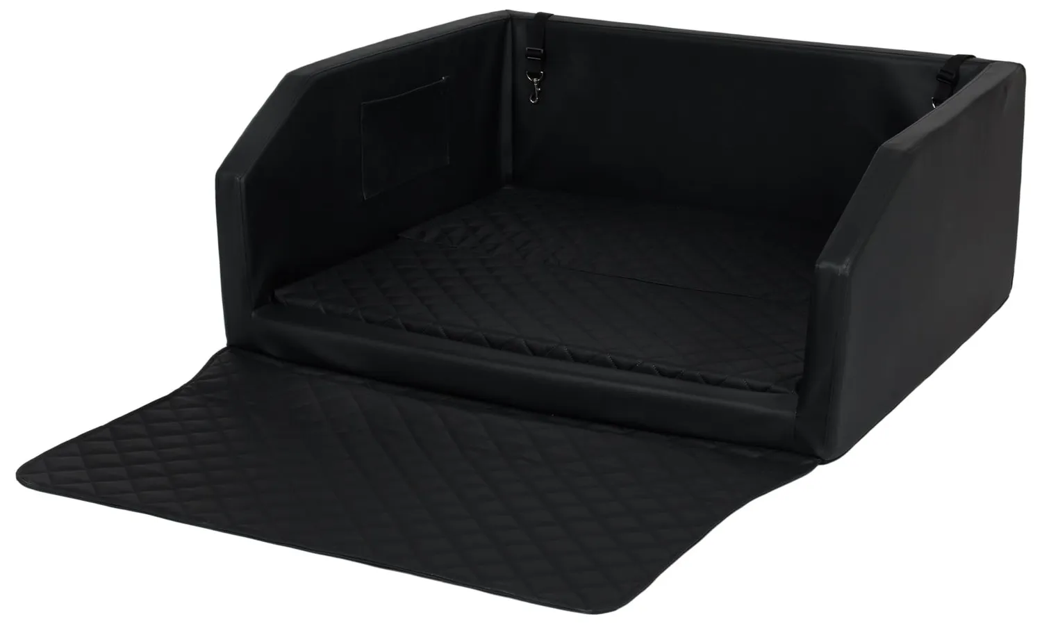 Velinda lit coffre transporteur chien noir matelas 100x90