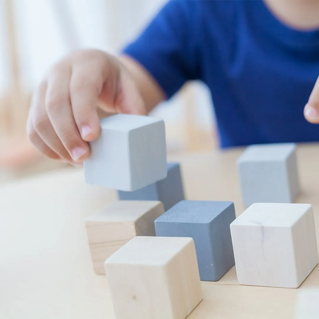 PlanToys Cubes jeu maths bois empilable