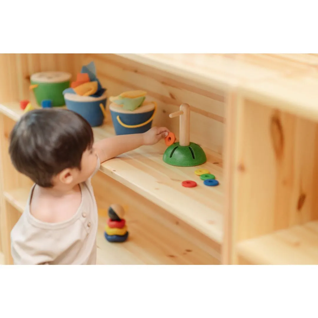 PlanToys Horizontal Stacking empileur horizontal 5 anneaux
