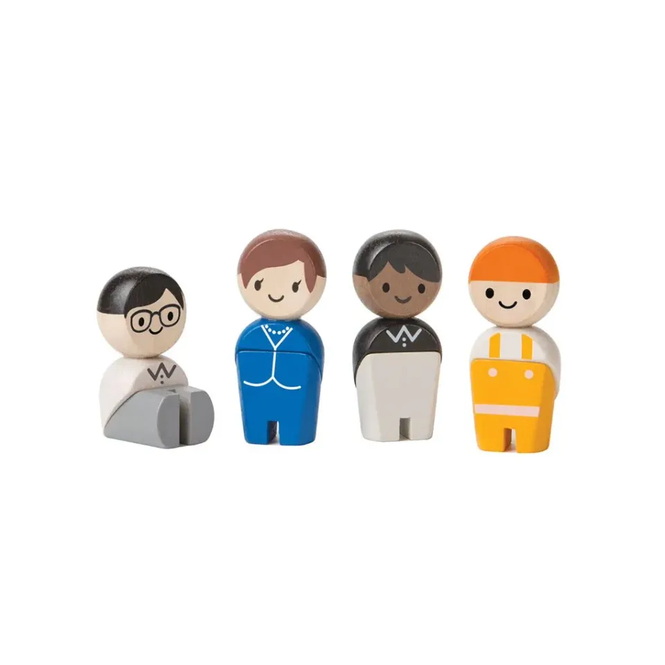 PlanToys Tradesman figurines métiers bois 3 ans