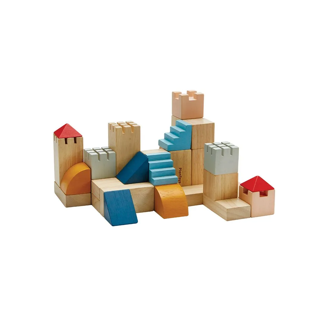 PlanToys Creative Blocks Orchard cubes bois 30 pièces
