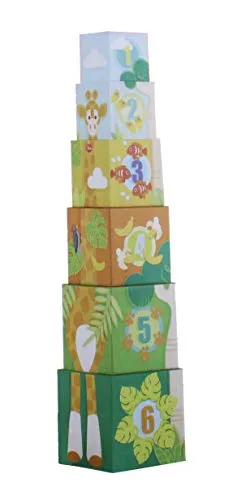 Sevi savane cubes empilables bois 6 pièces chiffres