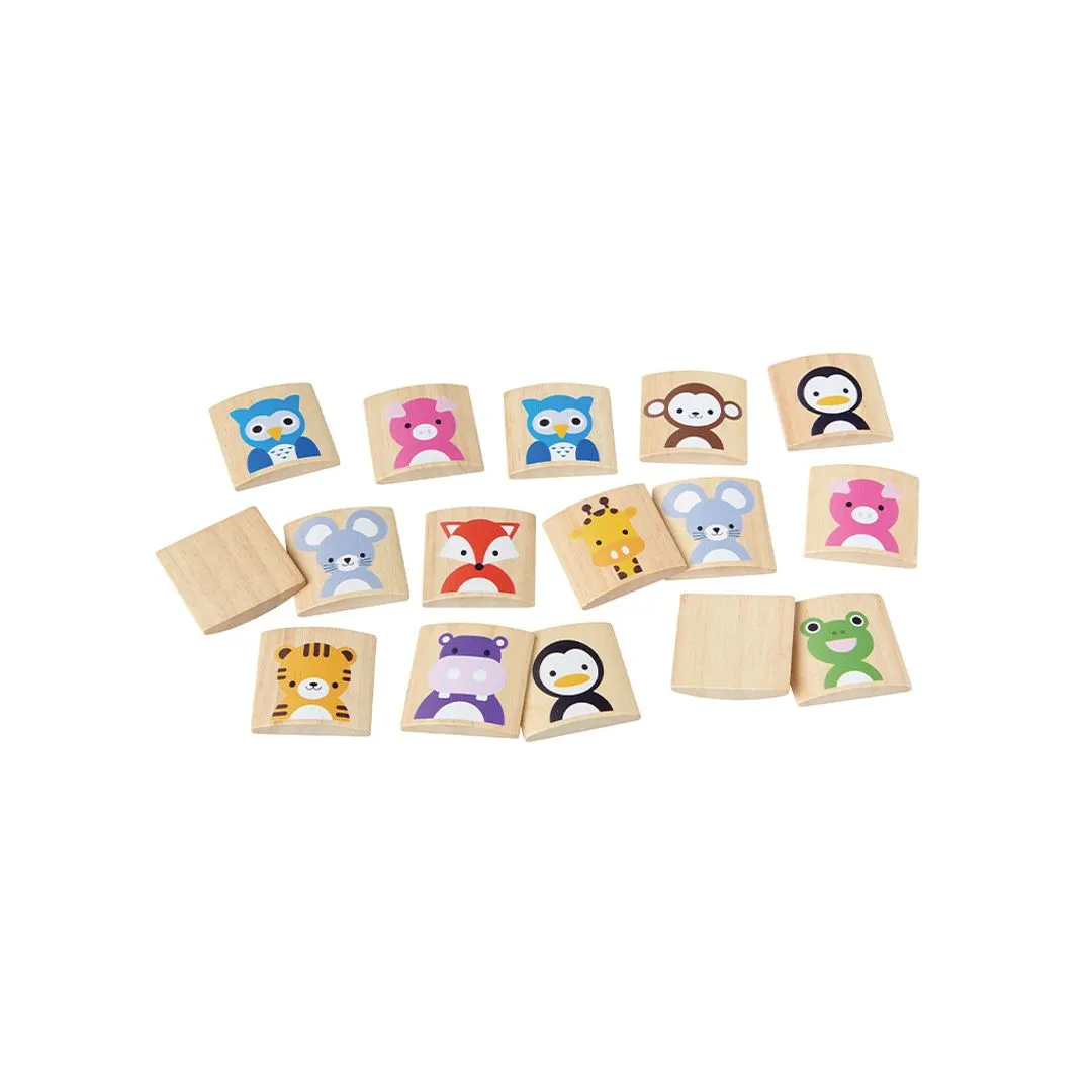 PlanToys Animals Memo memory animaux bois 2 ans