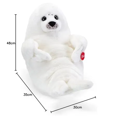 Trudi Phoque 16566 peluche XL 48 cm blanche douce