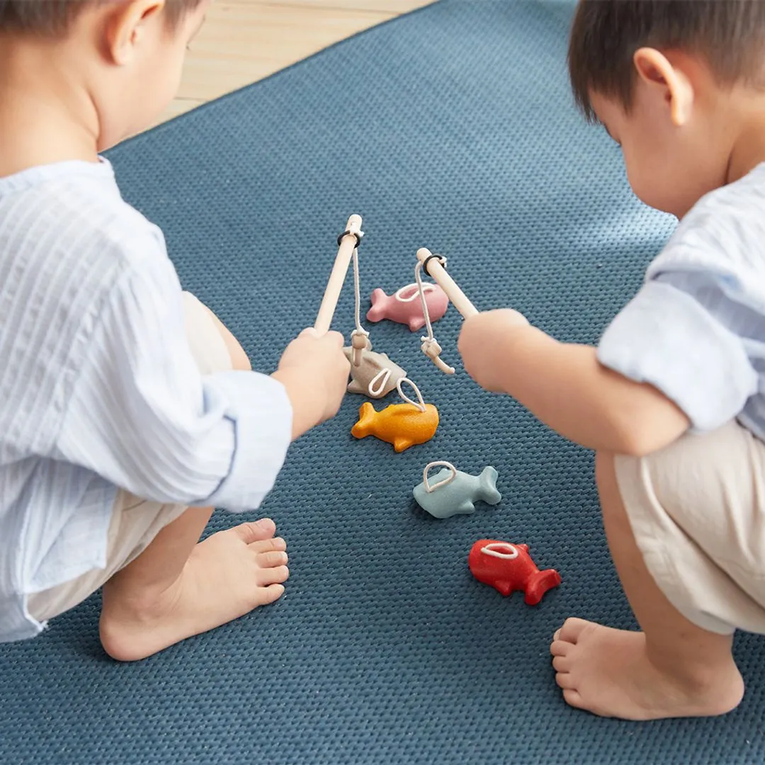 PlanToys Fishing Game jeu de pêche bois 6 poissons