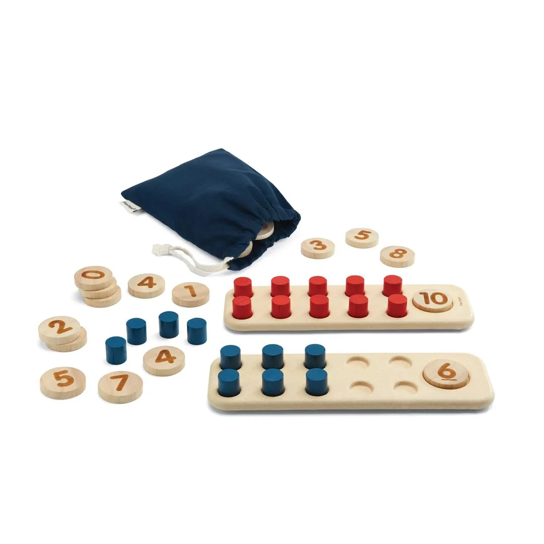 PlanToys Unit Plus Ten Frame jeu calcul bois