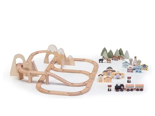 Sevi 87864 petit train Dolomites en bois nature