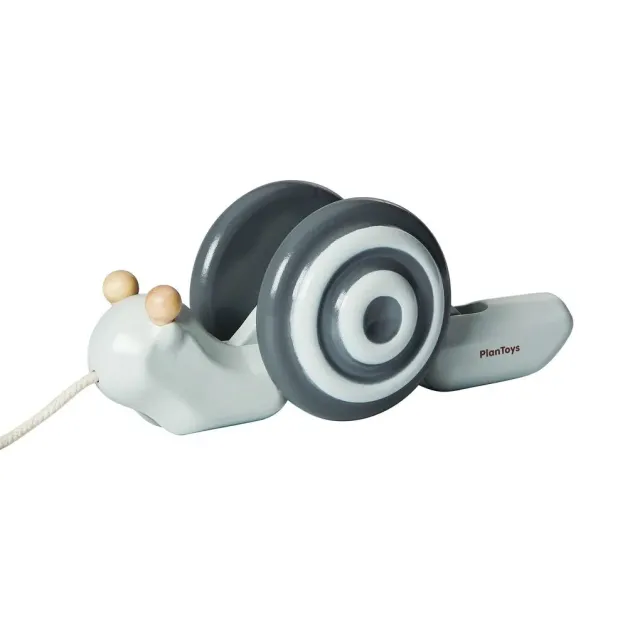 PlanToys Pull-Along Snail Mono escargot à tirer noir