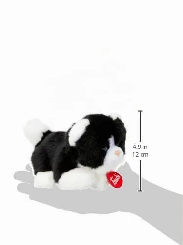Trudi Trudino chat blanc noir peluche 15 cm douce