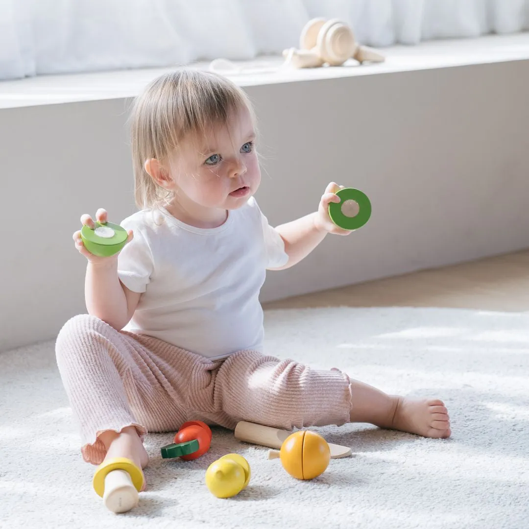 PlanToys Fruit & Vegetable set fruits à découper en bois