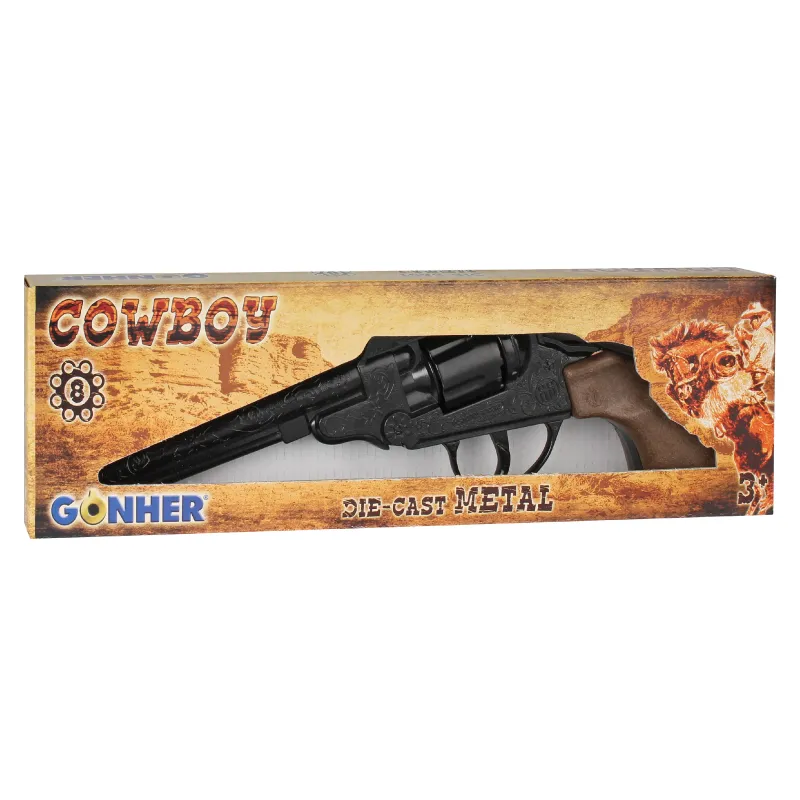 Gonher Cowboy revolver à amorces 8 coups métal
