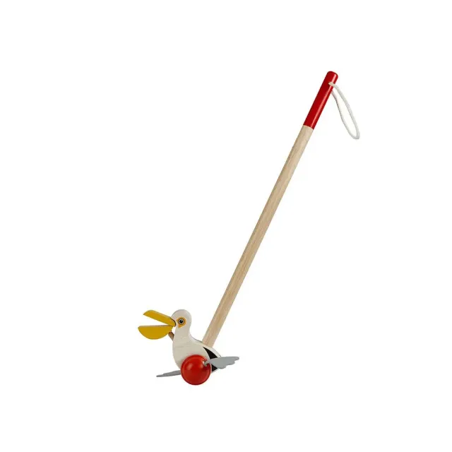 PlanToys Push-Along Pelican jouet à pousser dès 12 mois