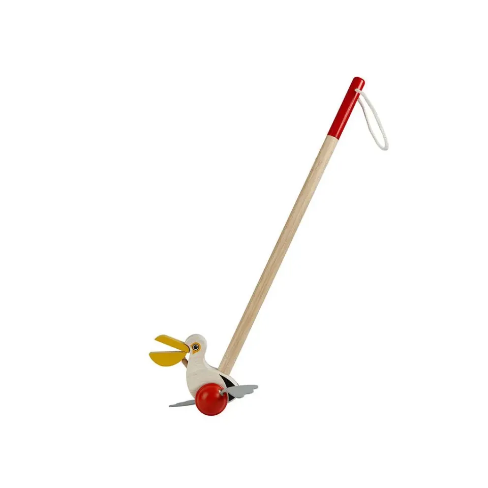PlanToys Push-Along Pelican jouet à pousser dès 12 mois
