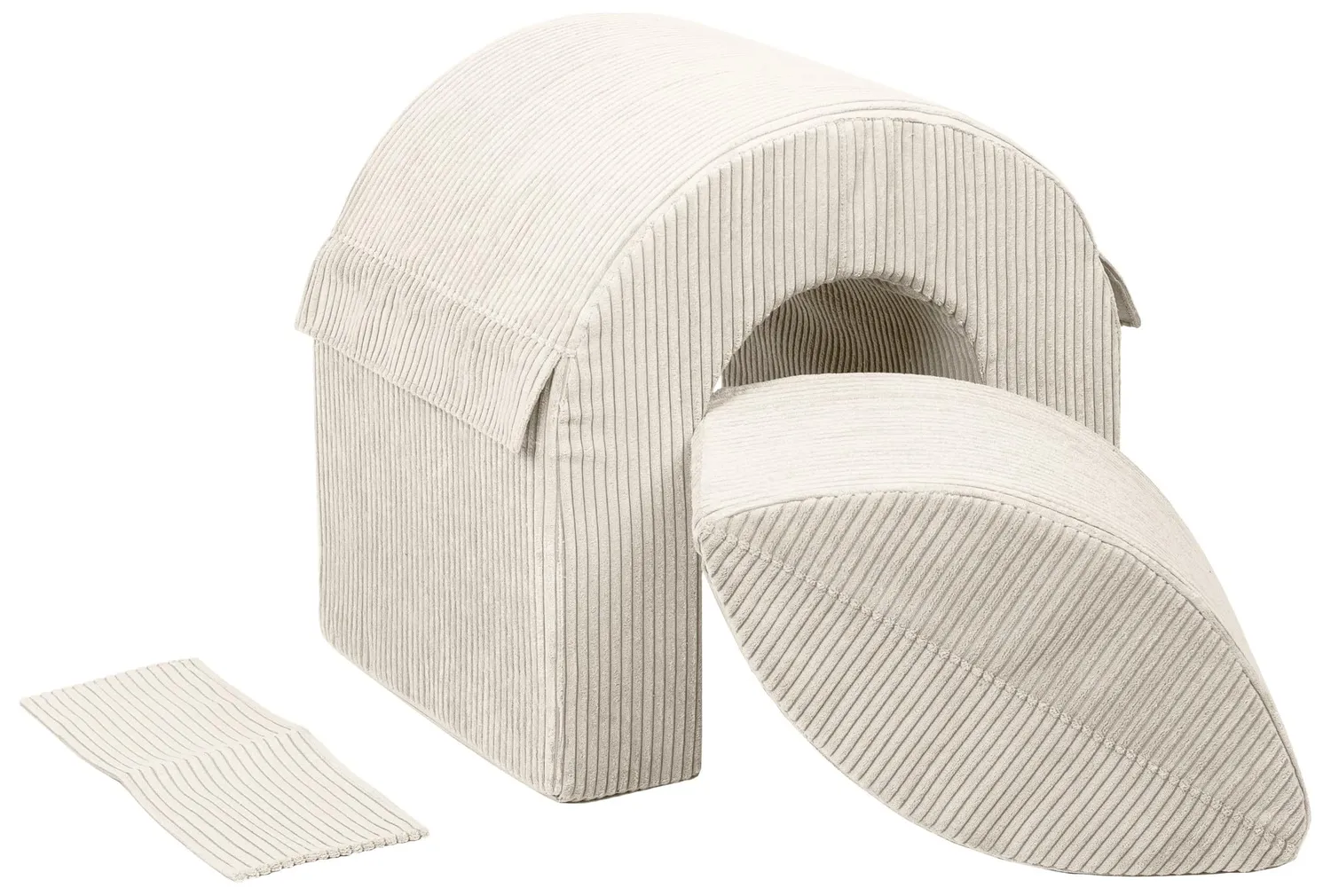 Velinda Tunnel set 2 blocs mousse blanc gris violet motricité