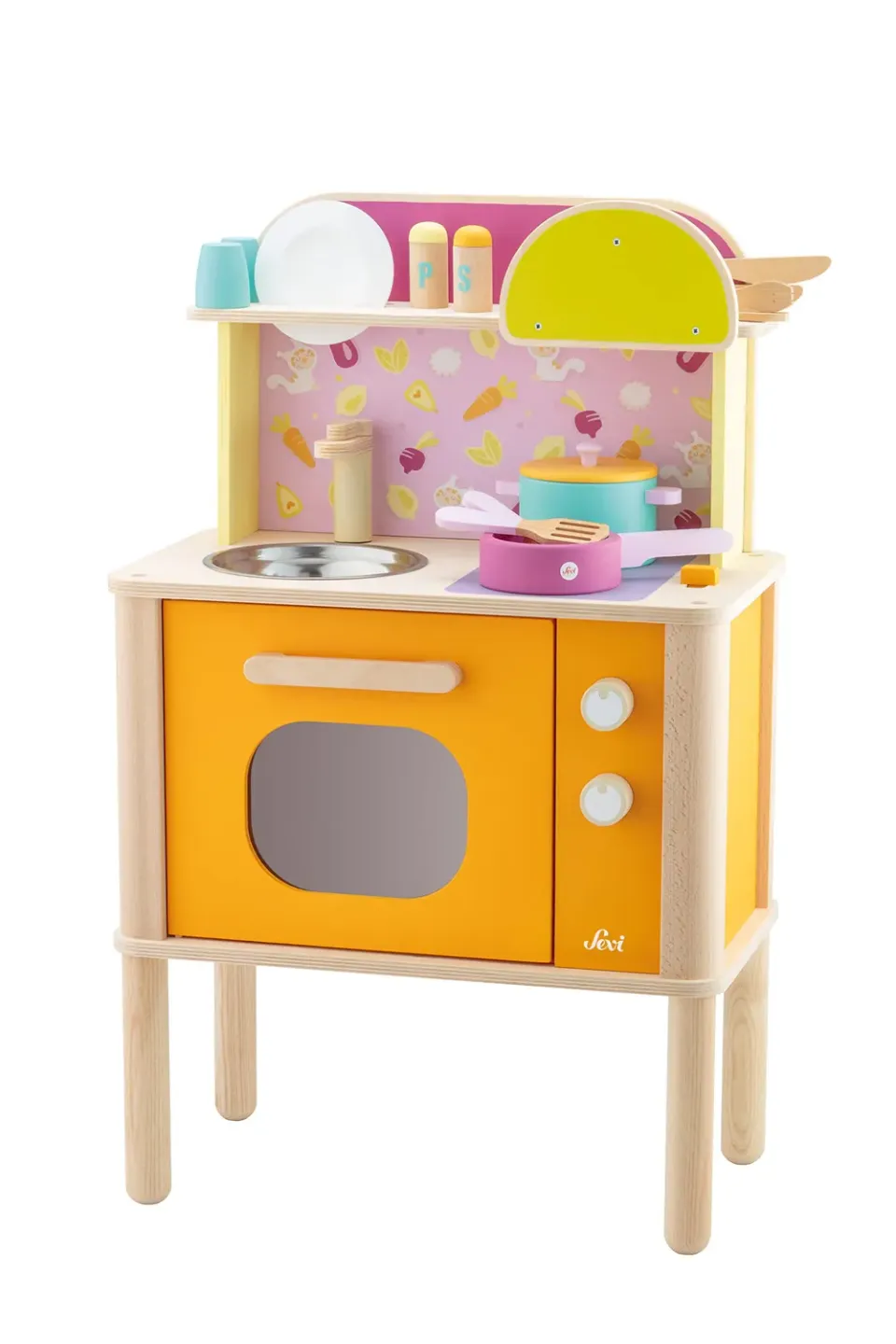 Trudi Sevi TUE57000 cuisine en bois 16 pcs enfant