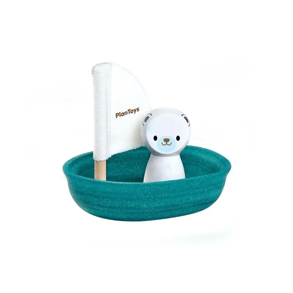 PlanToys Bateau Ours Polaire jouet de bain dès 12 mois