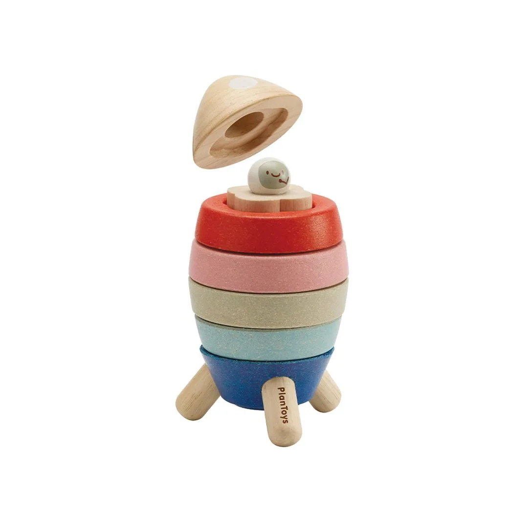 PlanToys Stacking Rocket Orchard fusée empilable 11 pièces