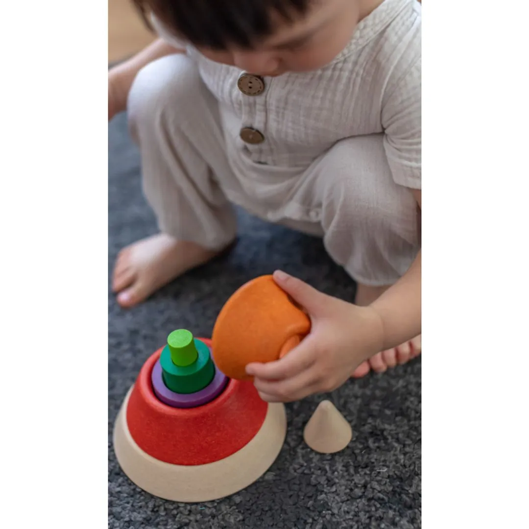 PlanToys Cone Sorting Unit Plus jeu de tri bois 9 pièces