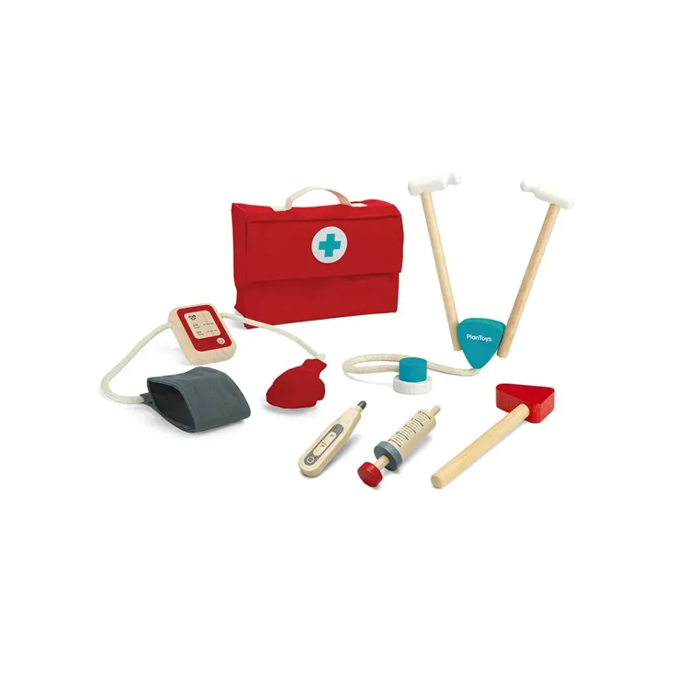 PlanToys Mallette docteur bois 5 accessoires dès 3 ans