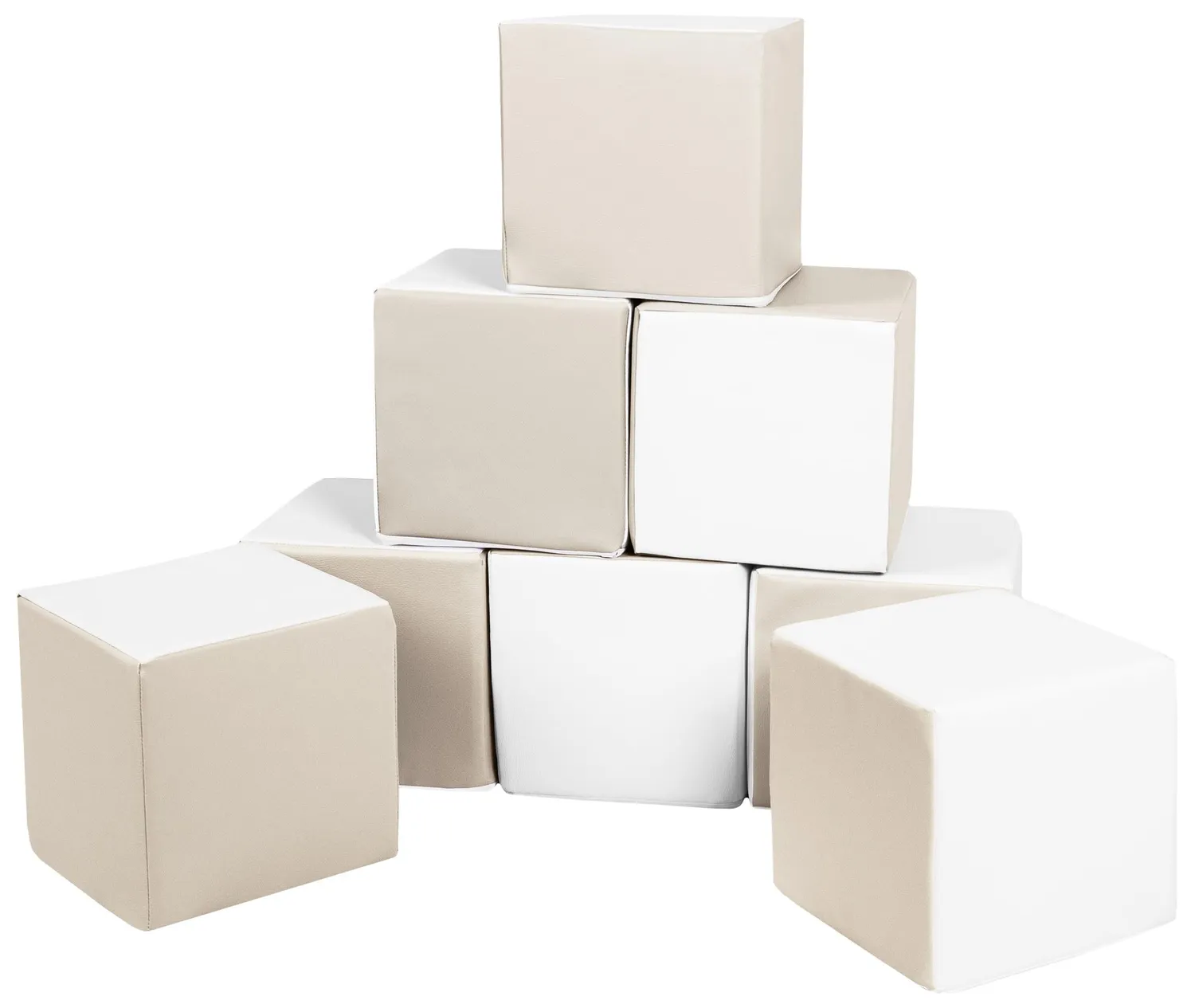 Velinda Cubes Lot de 8 Blocs Mousse Blanc Menthe Crèche