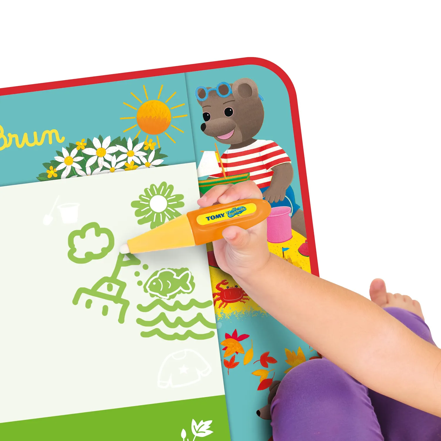 Tomy Aquadoodle Petit Ours Brun Tapis Dessin Eau 75x55