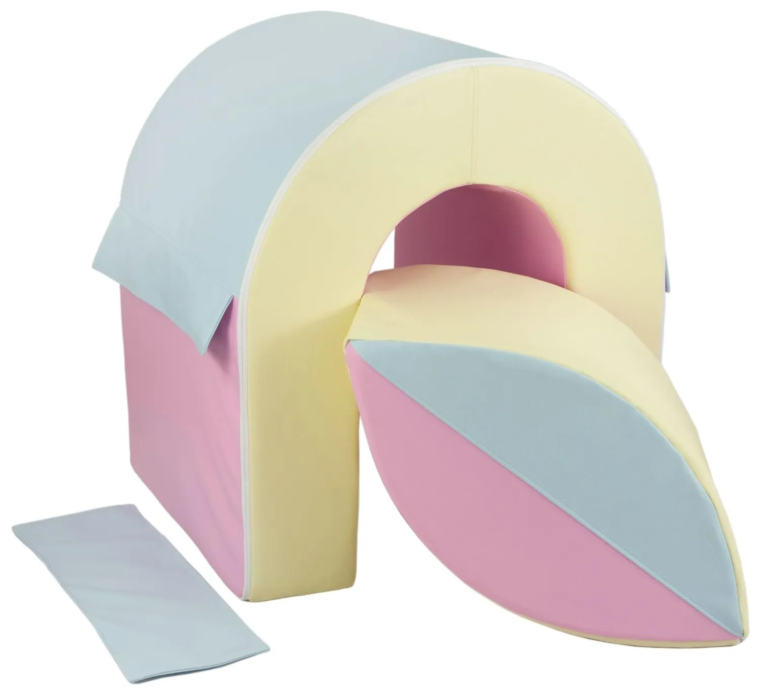 Velinda Tunnel set 2 blocs mousse blanc gris violet motricité
