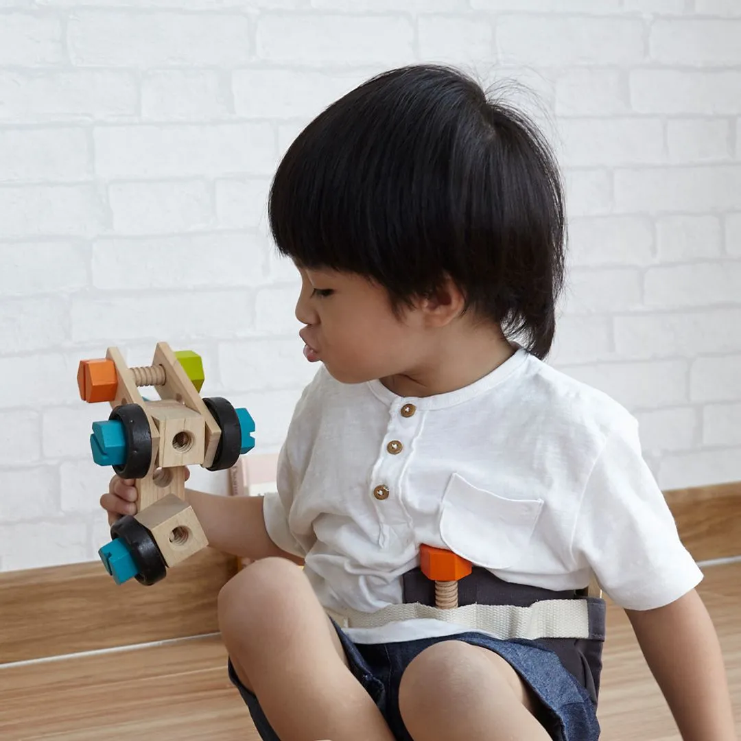 PlanToys Construction Set coffret 40 pièces bois