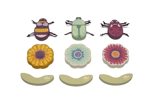Trudi Sevi 83137 Mix Match jeu bois fleurs insectes