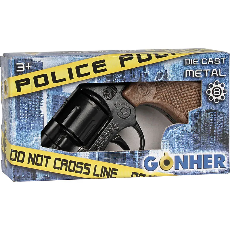 Gonher Police revolver jouet 8 coups métal