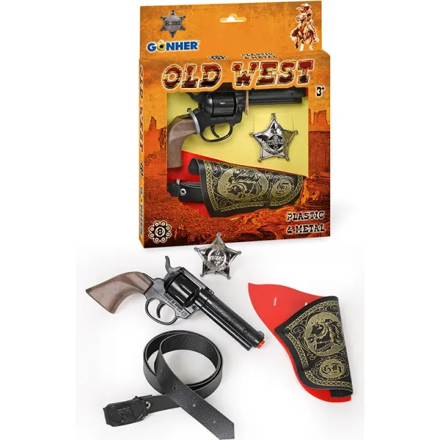 Gonher Old-West set cowboy jouet 8 coups