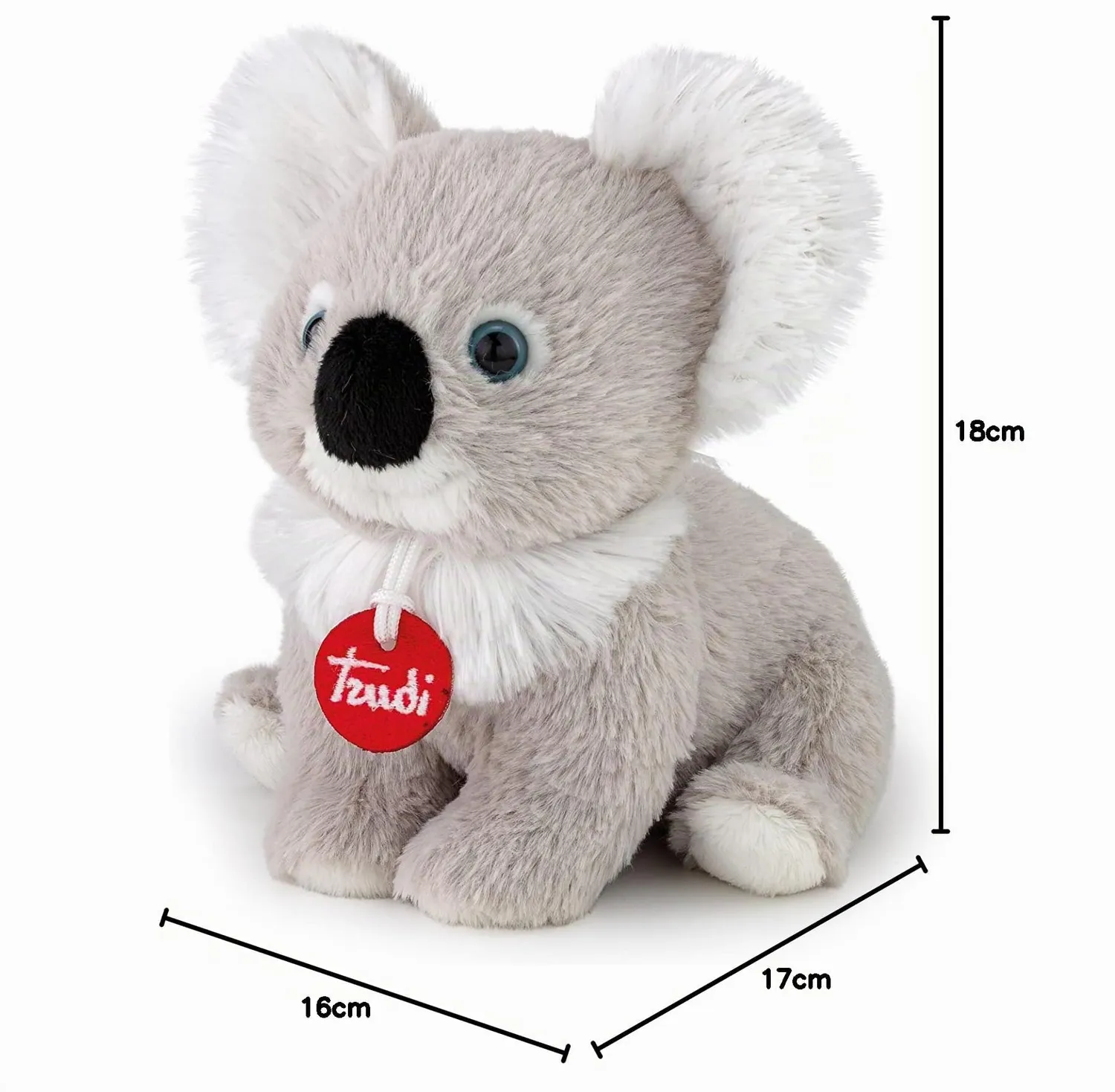 Trudi Puppies TUDO0000 peluche koala taille S 18 cm fourrure longue