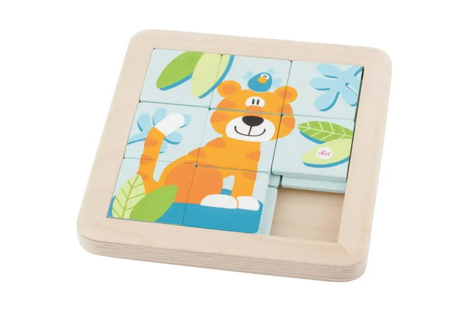 Trudi Sevi 83081 puzzle glissant tigre bois 18 cm