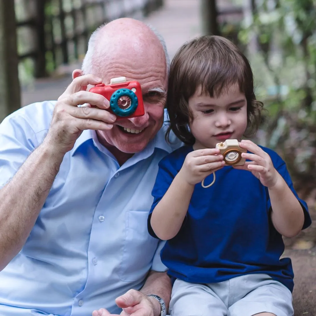 PlanToys Mini Camera appareil photo jouet bois 3 ans