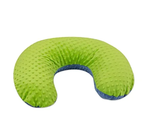 Velinda Minky Forme en C coussin allaitement bleu-vert