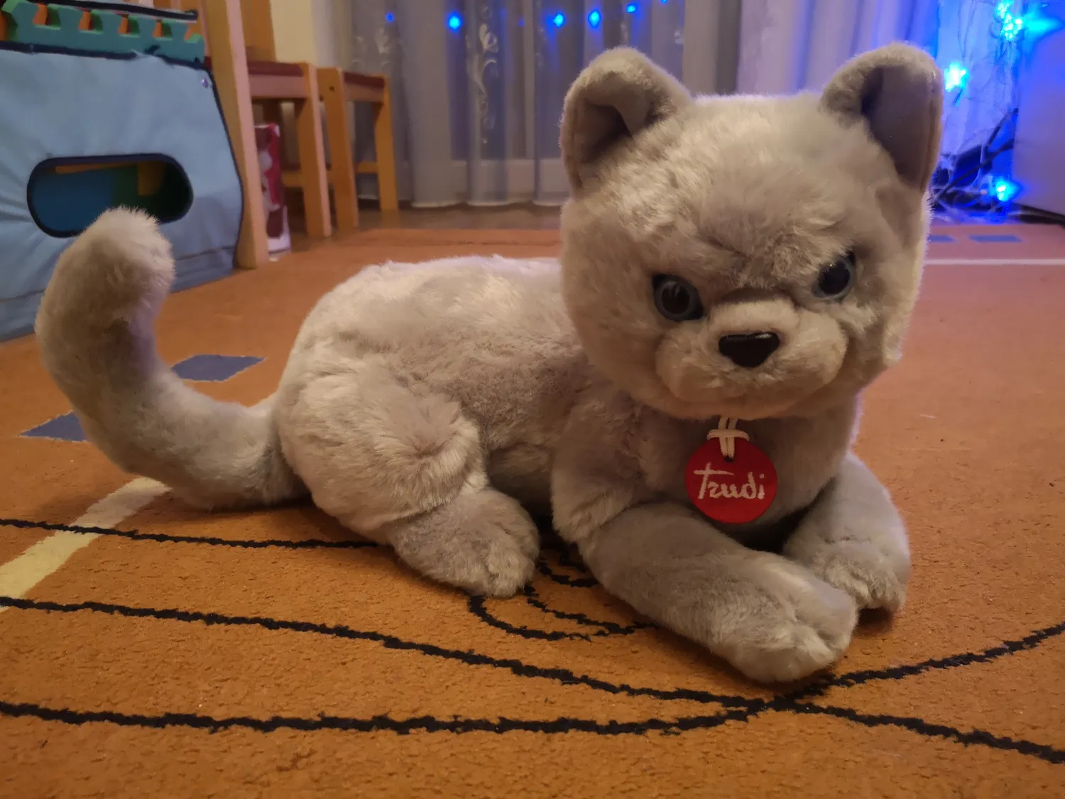 Trudi Celestino 21039 peluche chat gris M 44 cm