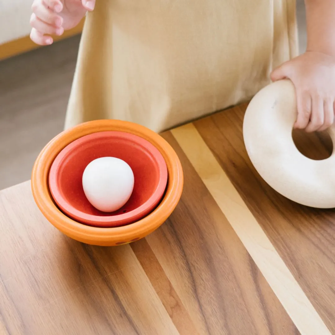 PlanToys Chicken Nesting poule à empiler bois 4 pièces