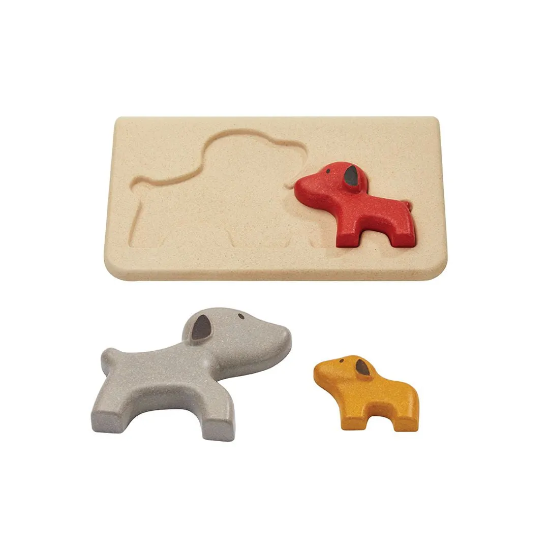 PlanToys Dog Puzzle chien bois 4 pièces dès 18 mois