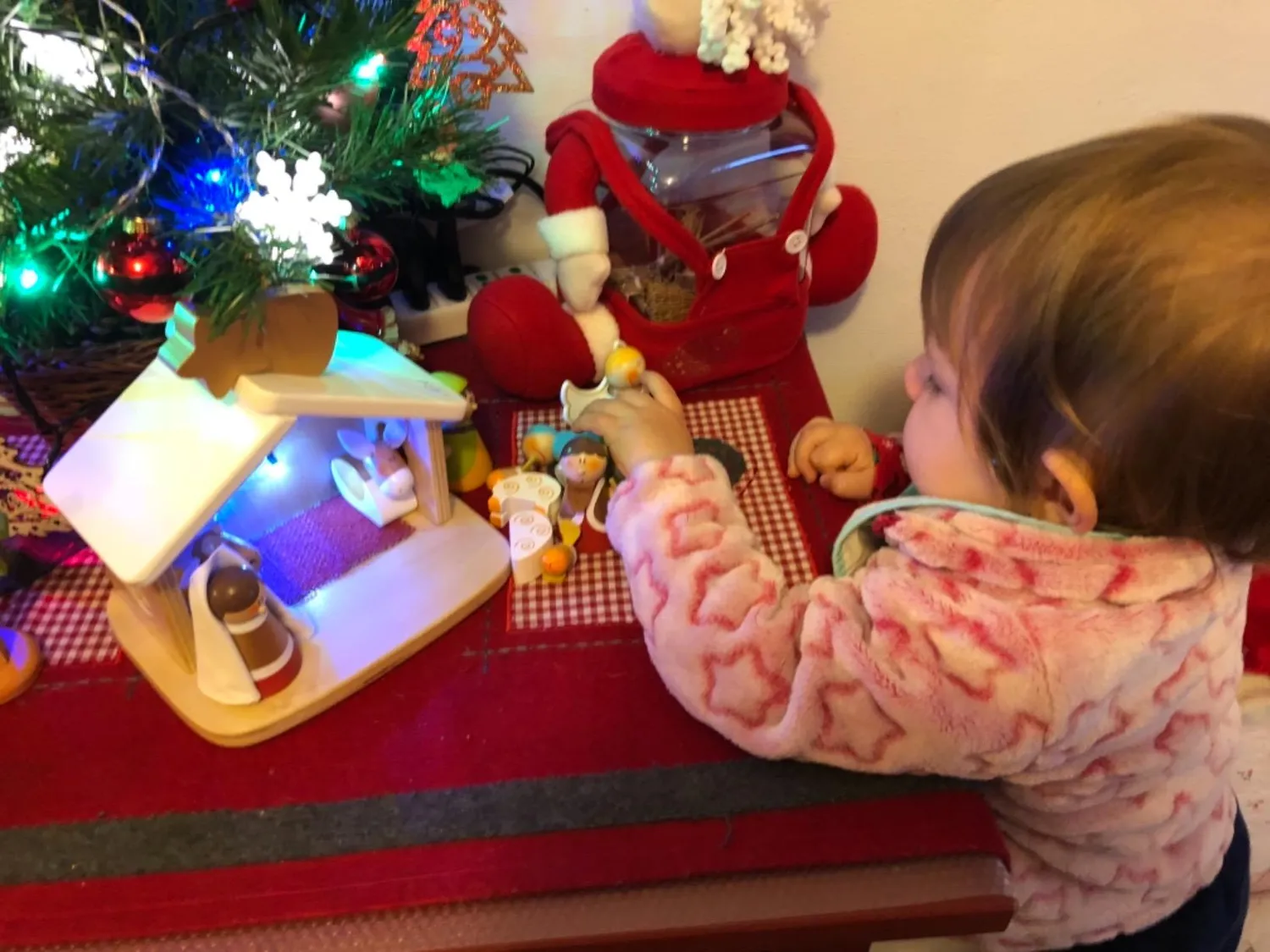 Trudi Sevi Classique crèche bergers musiciens bois 5 pièces