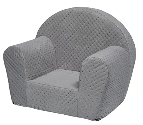 Velinda fauteuil piqué enfant gris 52 cm