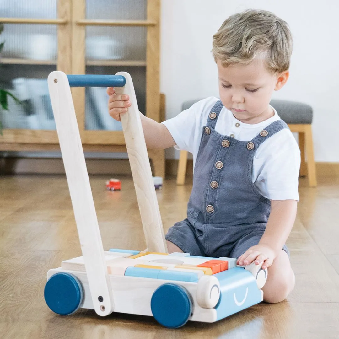 PlanToys Baby Walker Orchard pousseur bois 24 blocs