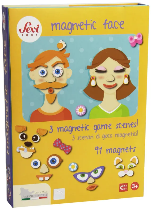 Sevi 82847 puzzle magnétique visage bois 91 pièces