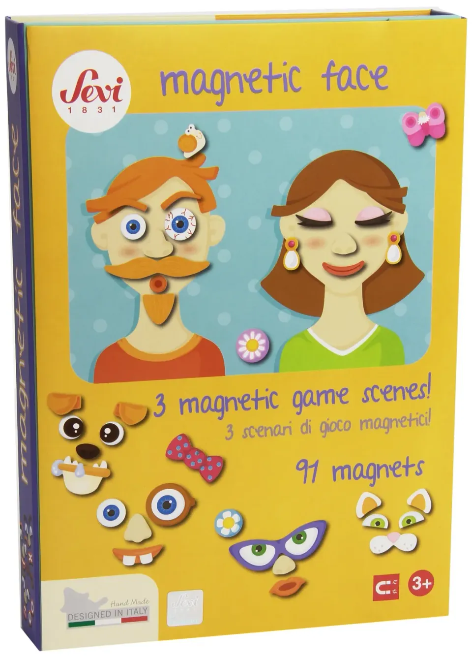 Sevi 82847 puzzle magnétique visage bois 91 pièces