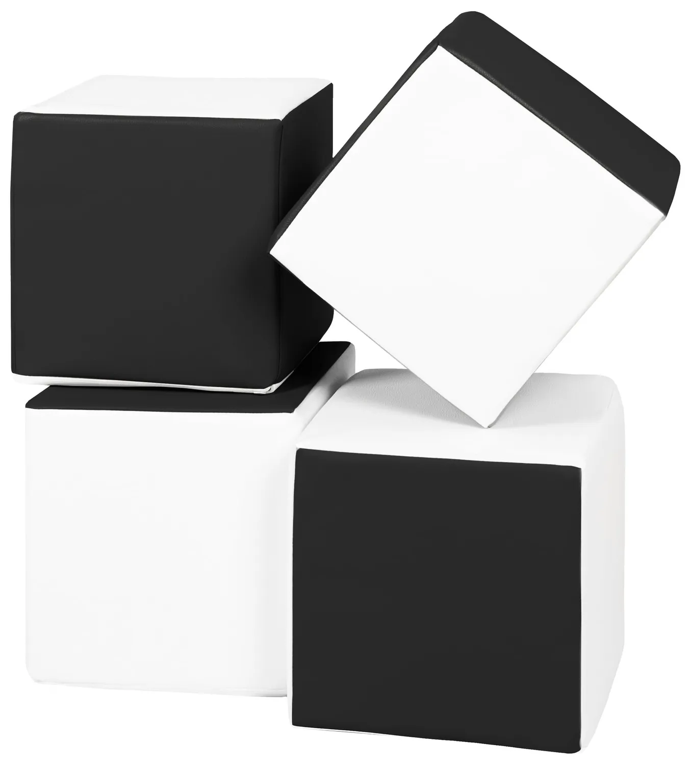 Velinda Cubes blocs en mousse blancs lot de 4