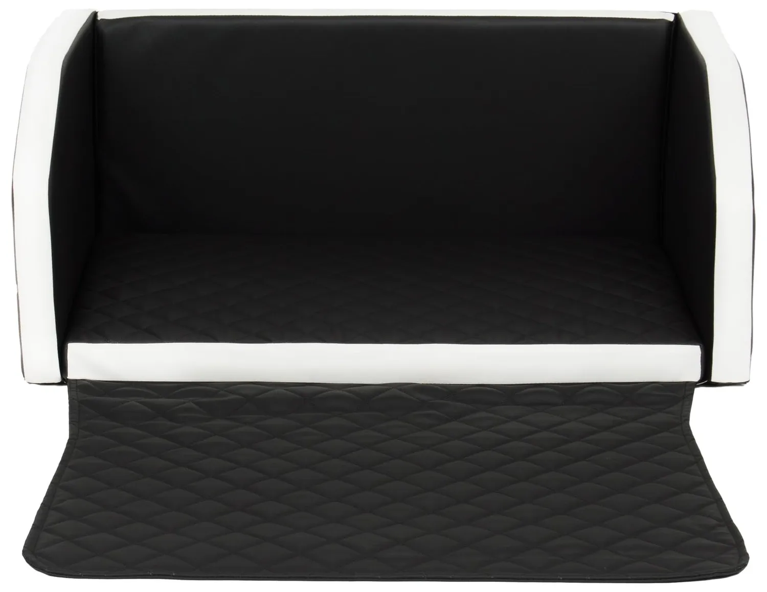 Velinda lit coffre voiture chien noir-blanc 90x55 cm