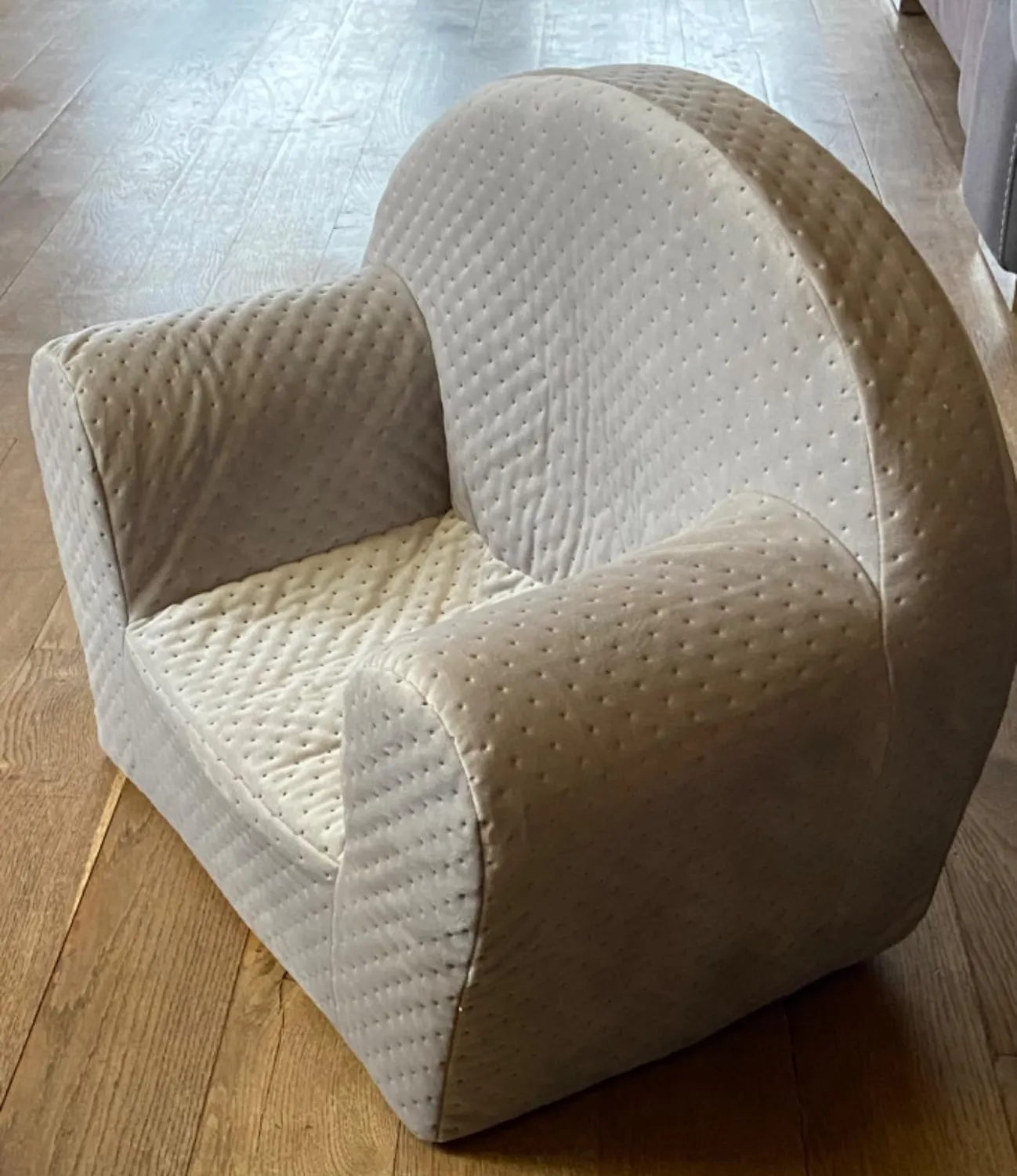 Velinda fauteuil piqué enfant gris 52 cm