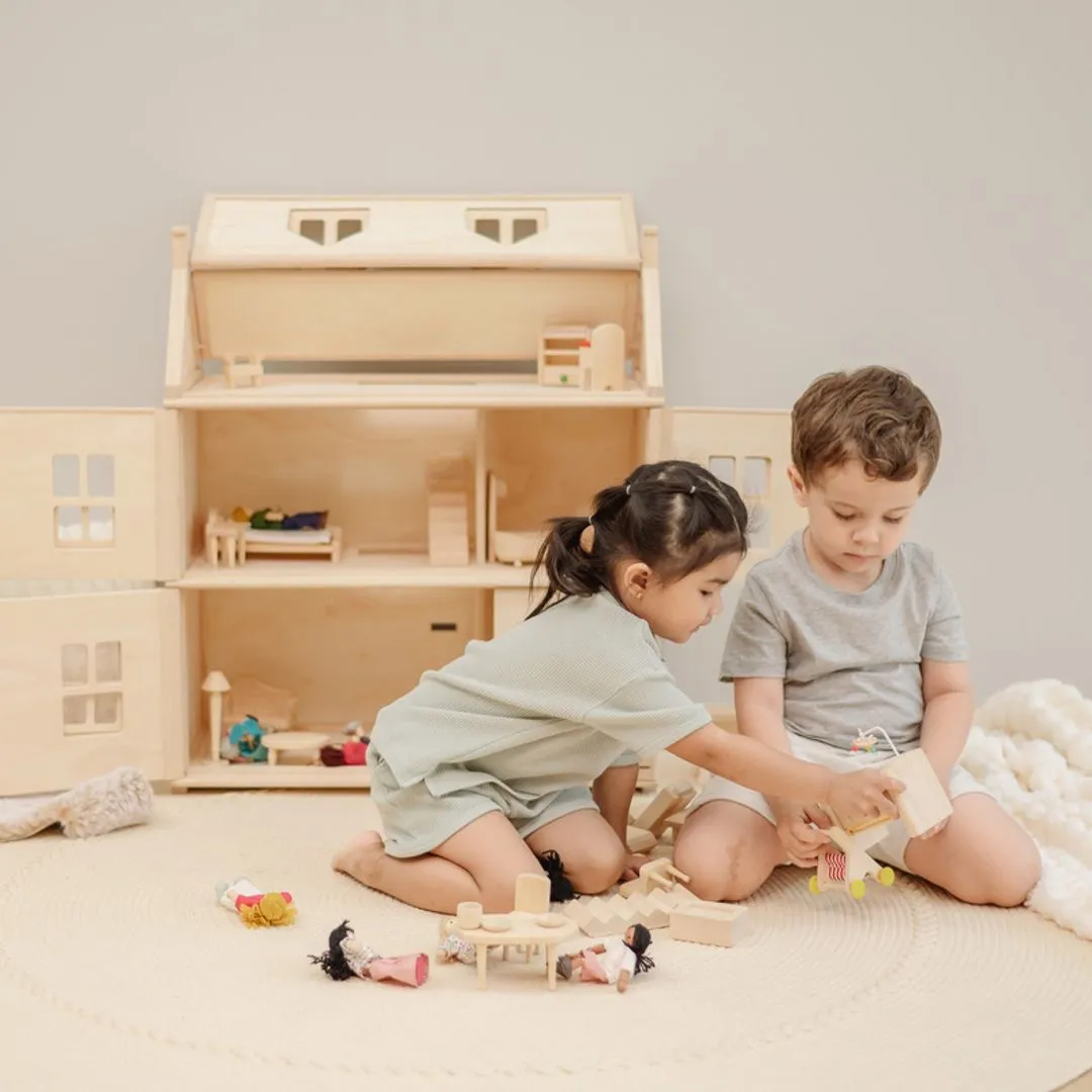 PlanToys Victorian maison poupée 3 étages bois